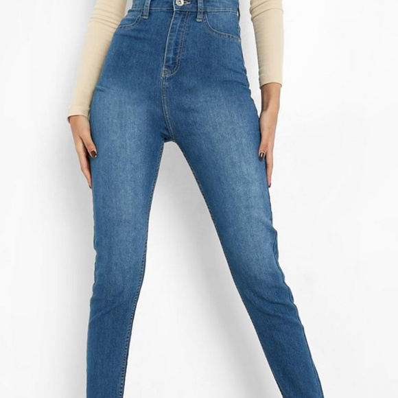 BOOHOO WOMEN’S BASIC SKINNY JEAN JEGGING SIZE 8 TALL - Picture 6 of 8